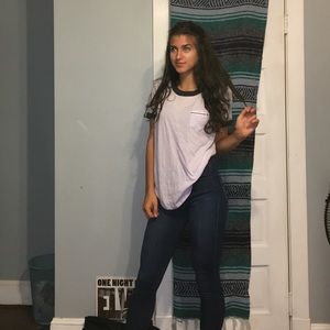 Purple short sleeve PINK shirt